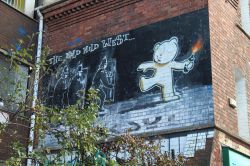 "The mild mild West", Banksy, quartier de Strokes Croft